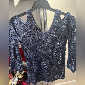 knitted blue sweater from inc